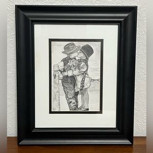 THE WESTON GALLERY Black & White Sketch Art in Black 8x10 Frame Wall Decor